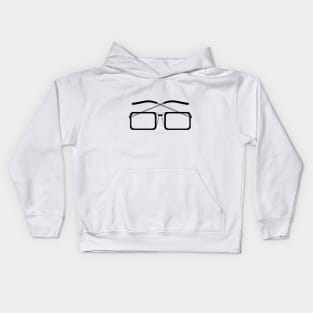 Black Square Spectacles Kids Hoodie